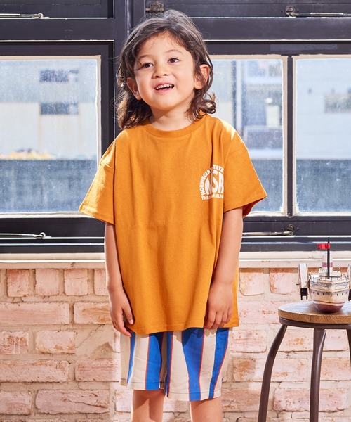 Life Support Products(ライフサポートプロダクツ)の「S/S プリントTee(Tシャツ/カットソー・キッズ・オフホワイト/杢グレー/ライトブルー/アイボリー/ライム/サーモンピンク/ブラウン/チャコール/パープル/オレンジ・80/90/95/100/110/120/130/140/150)」の10枚目の写真