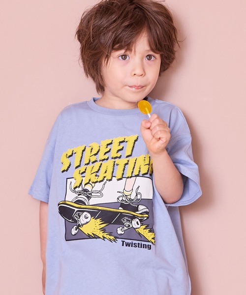 Life Support Products(ライフサポートプロダクツ)の「S/S プリントTee(Tシャツ/カットソー・キッズ・オフホワイト/杢グレー/ライトブルー/アイボリー/ライム/サーモンピンク/ブラウン/チャコール/パープル/オレンジ・80/90/95/100/110/120/130/140/150)」の8枚目の写真
