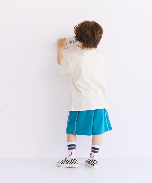 Life Support Products(ライフサポートプロダクツ)の「S/S プリントTee(Tシャツ/カットソー・キッズ・オフホワイト/杢グレー/ライトブルー/アイボリー/ライム/サーモンピンク/ブラウン/チャコール/パープル/オレンジ・80/90/95/100/110/120/130/140/150)」の22枚目の写真