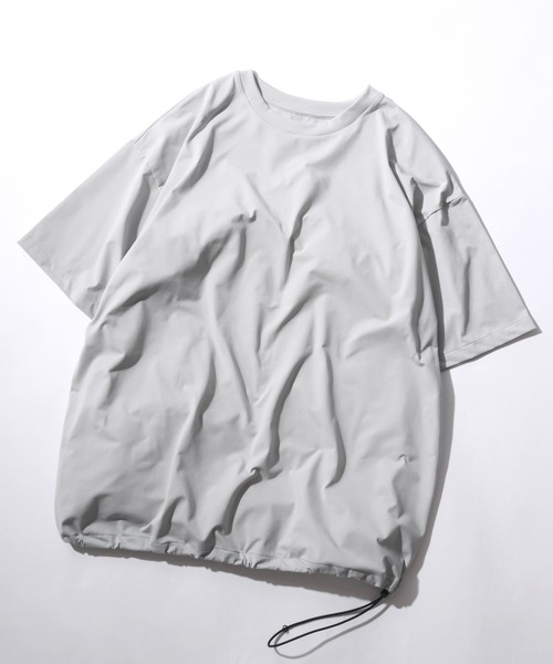 接触冷感上下セット グレー eyedy ちょっとそこまで セール】COOL THROUGH Function T-shirt/接触冷感 速乾 ドロー