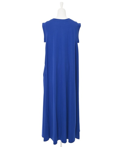 Narcissus(ナルシス)の「ノースリーブロングワンピース ポケット付き リラックスフレア(ワンピース・レディース・ブラック/ブルー・FREE)」の7枚目の写真