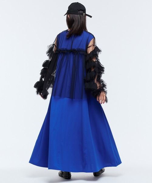 Narcissus(ナルシス)の「ノースリーブロングワンピース ポケット付き リラックスフレア(ワンピース・レディース・ブラック/ブルー・FREE)」の16枚目の写真