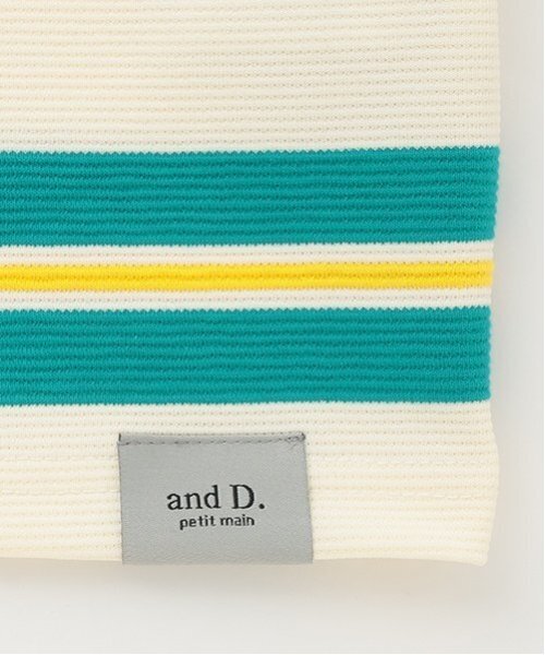 and D. petit main（アンドディープティマイン）の「リップルボーダービッグ半T（Tシャツ/カットソー・キッズ・ネイビー/ブラック/ターコイズブルー・130cm/110cm/120cm/140cm/90cm/100cm/150cm）」の5枚目の写真