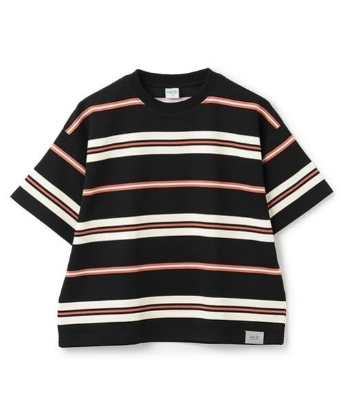 and D. petit main（アンドディープティマイン）の「リップルボーダービッグ半T（Tシャツ/カットソー・キッズ・ネイビー/ブラック/ターコイズブルー・130cm/110cm/120cm/140cm/90cm/100cm/150cm）」の10枚目の写真