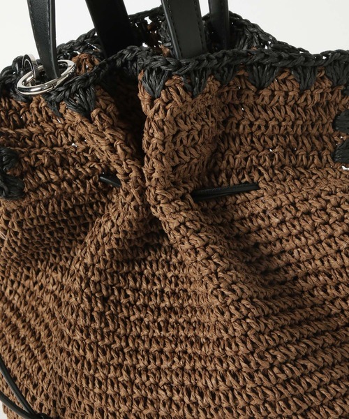 BAYFLOW（ベイフロー）の「[A4サイズ収納可能]ペーパー巾着トート（トートバッグ・レディース・ブラウン/ナチュラル・FREE）」の15枚目の写真