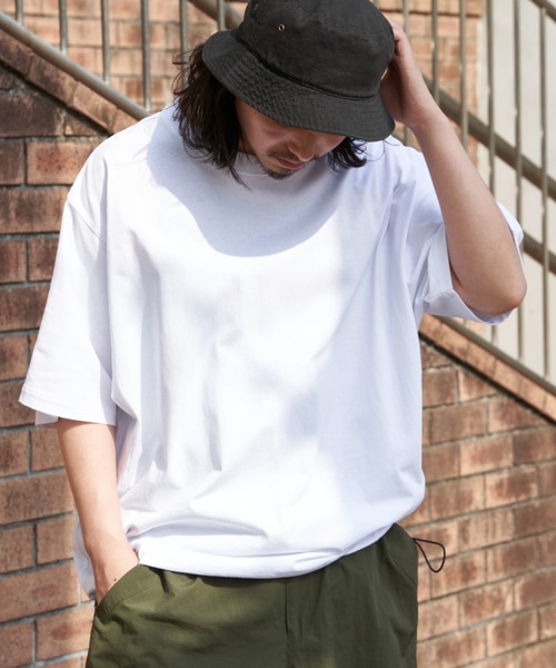 NO NEED(ノーニード)の「ドルマンTシャツ(Tシャツ/カットソー・メンズ・チャコール/ブラック/ホワイト・L/M)」の2枚目の写真