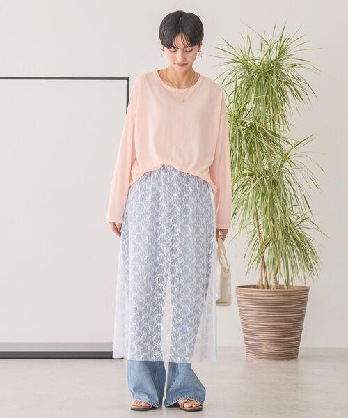 AMERICAN HOLIC(アメリカンホリック)の「バック切替シアー長袖トップス(Tシャツ/カットソー・レディース・オフホワイト/チャコールグレー/その他12・FREE)」の17枚目の写真