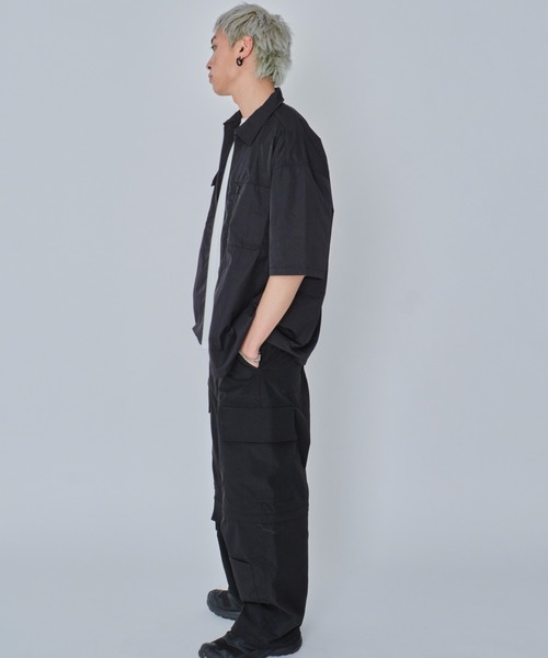 WEGO(ウィゴー)の「WEGO/ナイロンメッシュZIPシャツ(シャツ/ブラウス・メンズ・ブラック・MEDIUM/LARGE)」の12枚目の写真