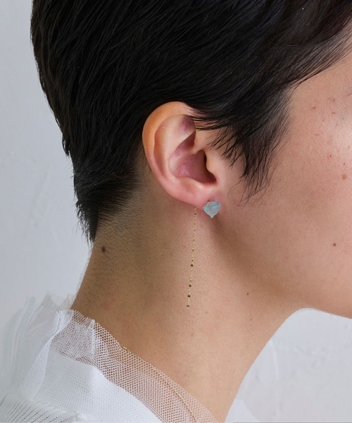 JUPITER（ジュピター）の「【SV】ペタルチェーンピアスキャッチ/5.5cm ニッケルフリー（ピアス（両耳用）・レディース・ゴールド・FREE）」の3枚目の写真