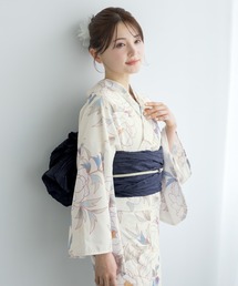 SOUBIEN（ソウビエン）の「“初心者でもプロの着姿”新二部式 セパレート浴衣3点セット（上衣・下衣・おはしょり布＋帯＋伊達締)【SOUBIEN】（浴衣）」
