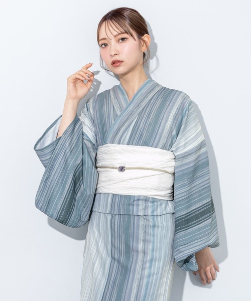 おはしょり布　機能性繊維クールパス　新二部式　(三部式) セパレート　花柄 浴衣 SOUBIEN 浴衣 “初心者でもプロの着姿”新二部式 セパレート浴衣3