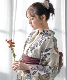SOUBIEN（ソウビエン）の「“初心者でもプロの着姿”新二部式 セパレート浴衣3点セット（上衣・下衣・おはしょり布＋帯＋伊達締)【SOUBIEN】（浴衣）」