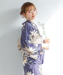SOUBIEN（ソウビエン）の「“初心者でもプロの着姿”新二部式 セパレート浴衣3点セット（上衣・下衣・おはしょり布＋帯＋伊達締)【SOUBIEN】（浴衣）」
