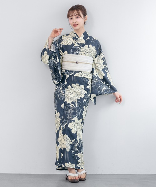 【新品未使用】　ソウビエン SOUBIEN 浴衣 帯セット(セパレート浴衣) セール】2wayセパレート浴衣3点セット （上着＋ワンピース＋帯