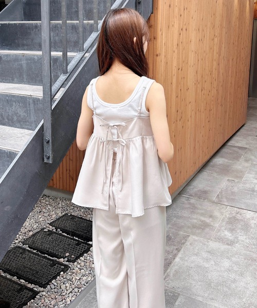 INGNI（イング）の「麻調キャミ＋パンツ／セットアップ（セットアップ・レディース・チャコールグレー/ベージュ/ブラック・M）」の20枚目の写真