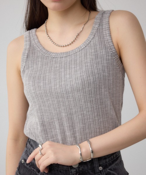 alo リブ編み タンクトップ ライトブルーM リブタンクトップ - ライトブルー - レディース | H&M JP