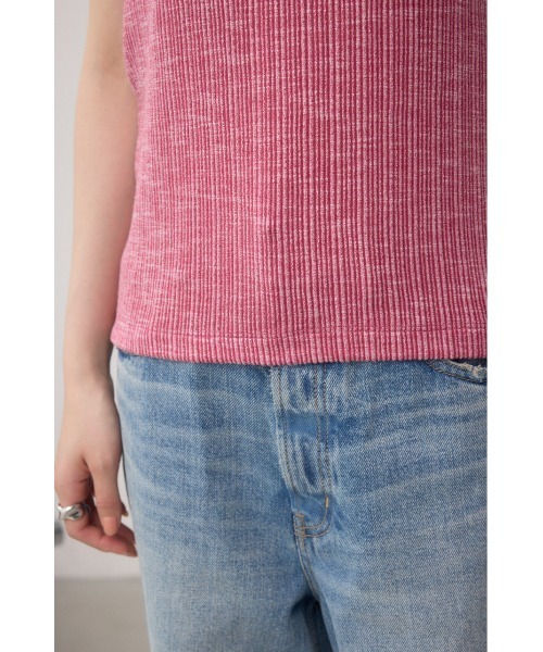 AZUL by moussy（アズールバイマウジー）の「2WAYリブタンクトップ（タンクトップ・レディース・レッド/アイボリー/ブラック/グレー・FREE）」の7枚目の写真