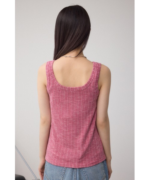 AZUL by moussy（アズールバイマウジー）の「2WAYリブタンクトップ（タンクトップ・レディース・レッド/アイボリー/ブラック/グレー・FREE）」の5枚目の写真