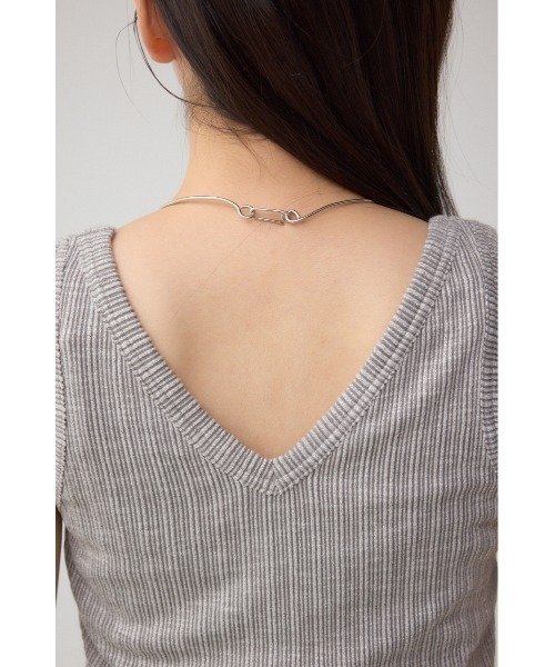 AZUL by moussy（アズールバイマウジー）の「2WAYリブタンクトップ（タンクトップ・レディース・レッド/アイボリー/ブラック/グレー・FREE）」の22枚目の写真