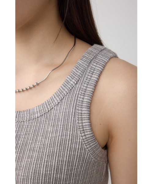 AZUL by moussy（アズールバイマウジー）の「2WAYリブタンクトップ（タンクトップ・レディース・レッド/アイボリー/ブラック/グレー・FREE）」の21枚目の写真