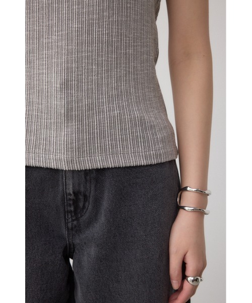 AZUL by moussy（アズールバイマウジー）の「2WAYリブタンクトップ（タンクトップ・レディース・レッド/アイボリー/ブラック/グレー・FREE）」の20枚目の写真