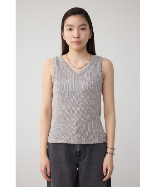 AZUL by moussy（アズールバイマウジー）の「2WAYリブタンクトップ（タンクトップ・レディース・レッド/アイボリー/ブラック/グレー・FREE）」の19枚目の写真