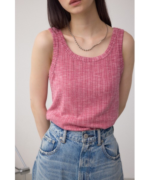 AZUL by moussy（アズールバイマウジー）の「2WAYリブタンクトップ（タンクトップ・レディース・レッド/アイボリー/ブラック/グレー・FREE）」の17枚目の写真
