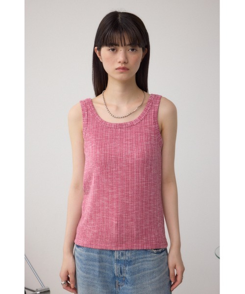 AZUL by moussy（アズールバイマウジー）の「2WAYリブタンクトップ（タンクトップ・レディース・レッド/アイボリー/ブラック/グレー・FREE）」の13枚目の写真