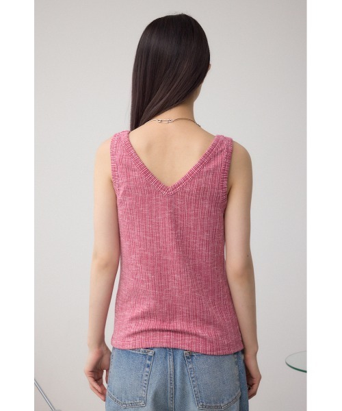 AZUL by moussy（アズールバイマウジー）の「2WAYリブタンクトップ（タンクトップ・レディース・レッド/アイボリー/ブラック/グレー・FREE）」の11枚目の写真