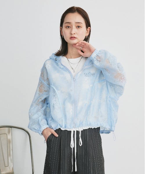 ad thie(アドティエ)の「シアーレース ショートブルゾン(ブルゾン・レディース・オフホワイト/ライトブルー/アイボリー・FREE)」の14枚目の写真