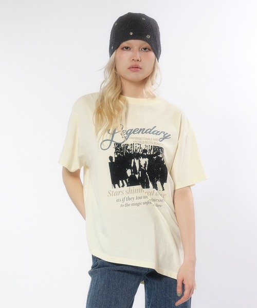 【ARGUE】Tシャツニット ベージュ argue ニット