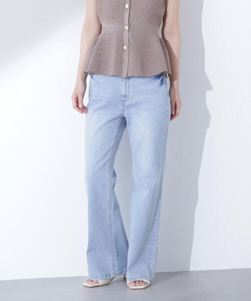 NATURAL BEAUTY BASIC（ナチュラルビューティーベーシック）の「◇デニムフレアパンツ（デニムパンツ・レディース・ブルー系その他2/ネイビー・SMALL/MEDIUM/P/S）」の9枚目の写真