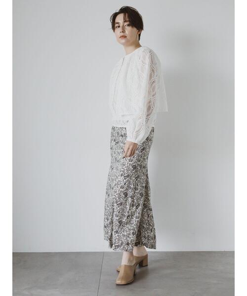 Te chichi CLASSIC（テチチクラシック）の「【DEVEAUX】ボタニカルプリントスカート（セットアップ可）《2025summer catalog item》（スカート・レディース・ベージュ・F）」の6枚目の写真