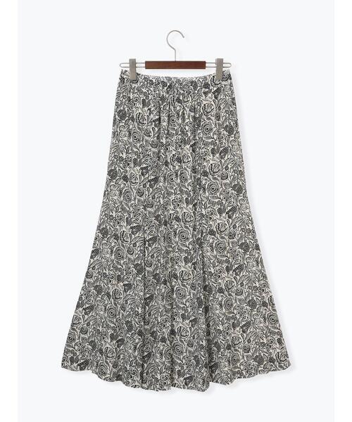 Te chichi CLASSIC（テチチクラシック）の「【DEVEAUX】ボタニカルプリントスカート（セットアップ可）《2025summer catalog item》（スカート・レディース・ベージュ・F）」の8枚目の写真