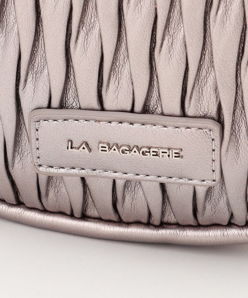 LA BAGAGERIE(ラバガジェリー)の「ランダムプリーツショルダーバッグ タテ(ショルダーバッグ・レディース・シルバー系その他/ブラック/グレイッシュベージュ/アイボリー/ライトブルー・FREE)」の21枚目の写真