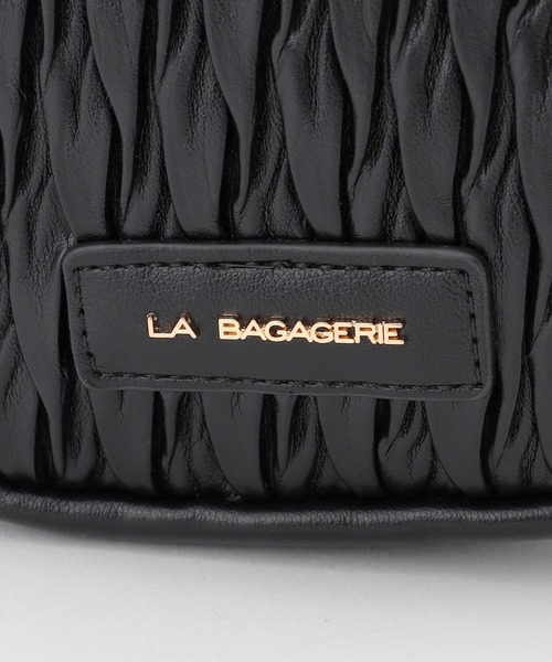 LA BAGAGERIE(ラバガジェリー)の「ランダムプリーツショルダーバッグ タテ(ショルダーバッグ・レディース・シルバー系その他/ブラック/グレイッシュベージュ/アイボリー/ライトブルー・FREE)」の9枚目の写真