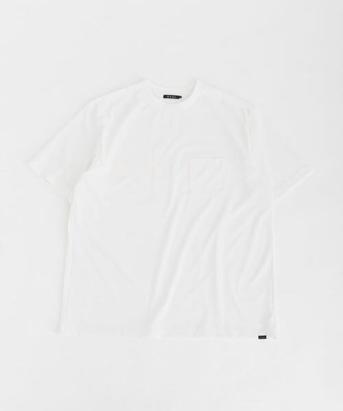 EKAL(エカル)の「『UR TECH ひやサラクール』 ロゴプリントポケットTシャツ(Tシャツ/カットソー・メンズ・ホワイト/グレー・MEDIUM/LARGE)」の1枚目の写真