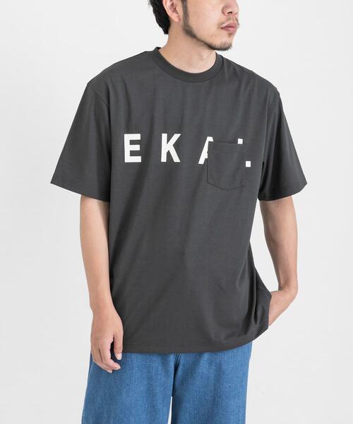 EKAL(エカル)の「『UR TECH ひやサラクール』 ロゴプリントポケットTシャツ(Tシャツ/カットソー・メンズ・ホワイト/グレー・MEDIUM/LARGE)」の19枚目の写真