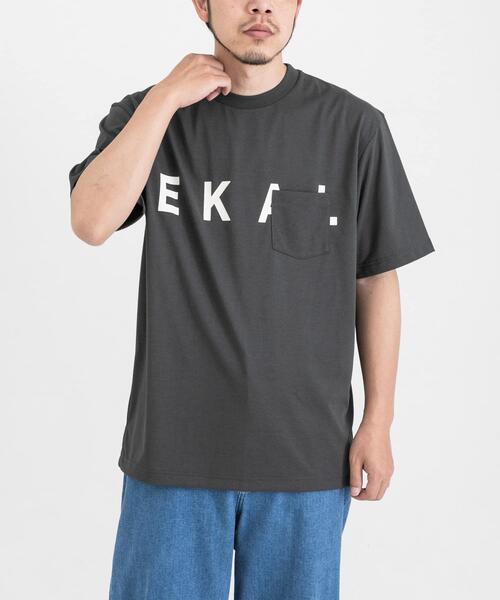 EKAL(エカル)の「『UR TECH ひやサラクール』 ロゴプリントポケットTシャツ(Tシャツ/カットソー・メンズ・ホワイト/グレー・MEDIUM/LARGE)」の20枚目の写真