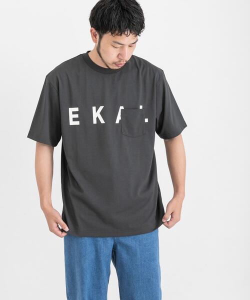 EKAL(エカル)の「『UR TECH ひやサラクール』 ロゴプリントポケットTシャツ(Tシャツ/カットソー・メンズ・ホワイト/グレー・MEDIUM/LARGE)」の21枚目の写真