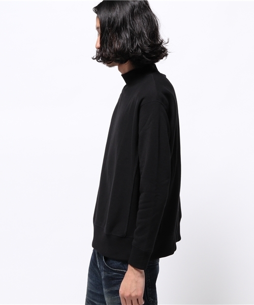 CIAOPANIC（チャオパニック）の「【Ciaopanic】　リブハイネックスウェット（Tシャツ/カットソー・メンズ・カーキ/グレー/ベージュ/ブラック・MEDIUM/LARGE）」の5枚目の写真