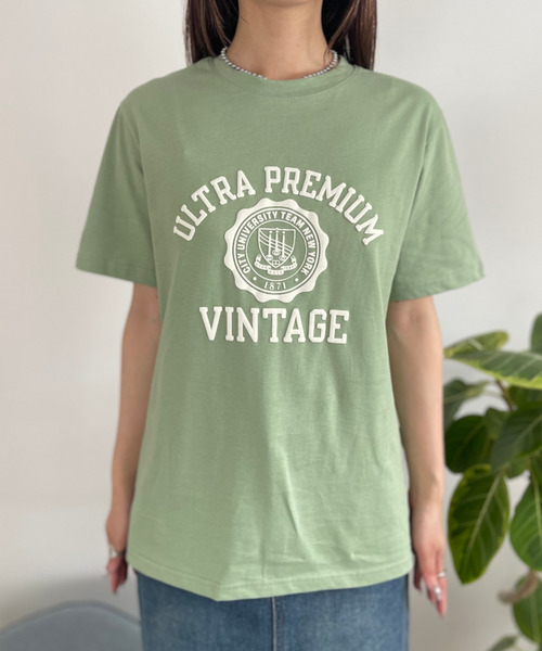Good Riddance（グッドリダンス）の「【Good Riddance】シルクスクリーン カレッジロゴ Tシャツ（Tシャツ/カットソー・レディース・ホワイト/グリーン/ネイビー・FREE）」の7枚目の写真