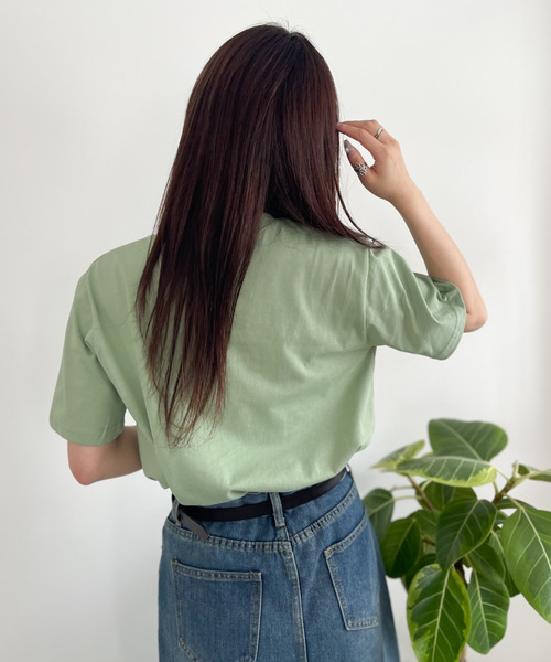Good Riddance(グッドリダンス)の「【Good Riddance】シルクスクリーン カレッジロゴ Tシャツ(Tシャツ/カットソー・レディース・ホワイト/グリーン/ネイビー・FREE)」の5枚目の写真