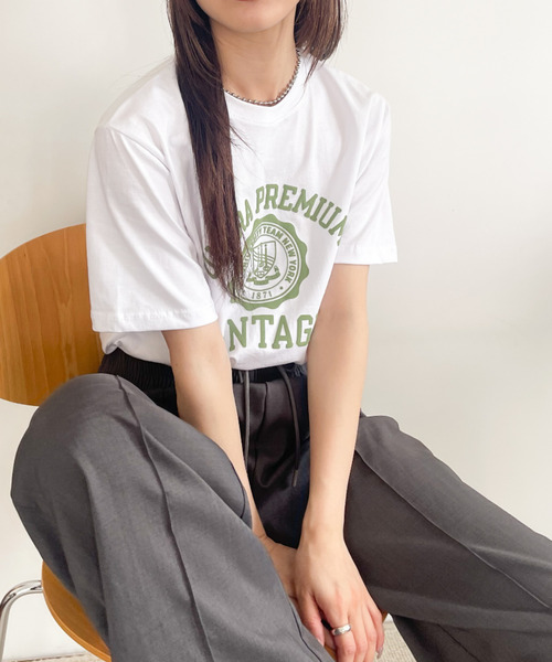 Good Riddance(グッドリダンス)の「【Good Riddance】シルクスクリーン カレッジロゴ Tシャツ(Tシャツ/カットソー・レディース・ホワイト/グリーン/ネイビー・FREE)」の17枚目の写真