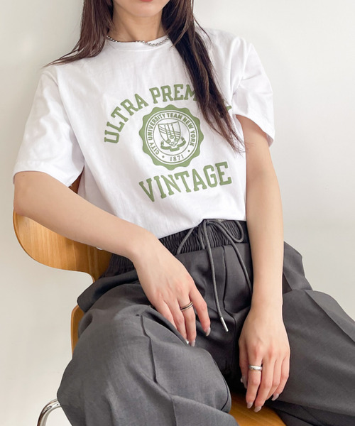 Good Riddance（グッドリダンス）の「【Good Riddance】シルクスクリーン カレッジロゴ Tシャツ（Tシャツ/カットソー・レディース・ホワイト/グリーン/ネイビー・FREE）」の18枚目の写真