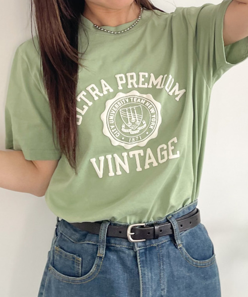 Good Riddance（グッドリダンス）の「【Good Riddance】シルクスクリーン カレッジロゴ Tシャツ（Tシャツ/カットソー・レディース・ホワイト/グリーン/ネイビー・FREE）」の14枚目の写真