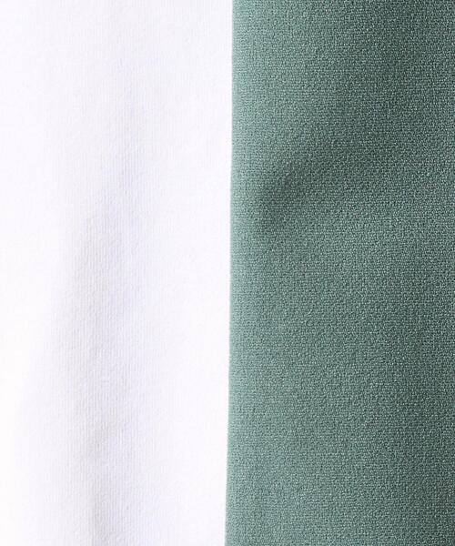 THE SHOP TK （ザ ショップ ティーケー ）の「梨地アンサンブルカーディガン　五分袖カーディガン＋半袖Tシャツセット/マシンウォッシャブル（カーディガン/ボレロ・メンズ・ブラック/ライトブルー/ライトベージュ/グリーン系/ボルドー・04/03/02）」の7枚目の写真