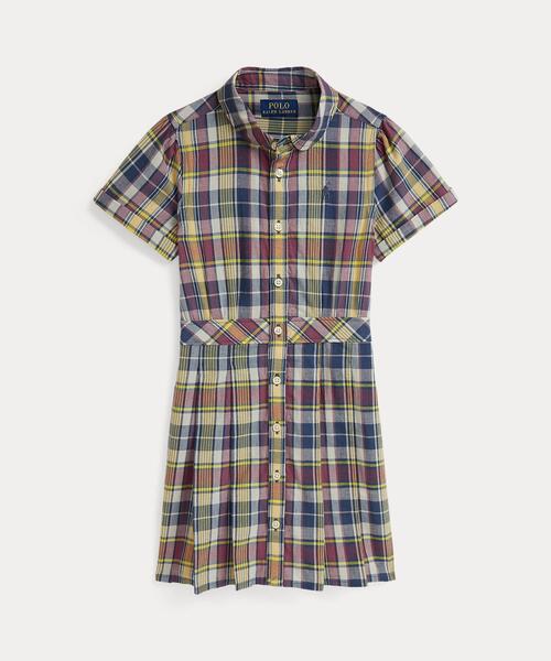 新作セール ラルフローレン プラッド ラッフルシャツドレス ローレン ラルフ ローレン LAUREN RALPH LAUREN フローラル