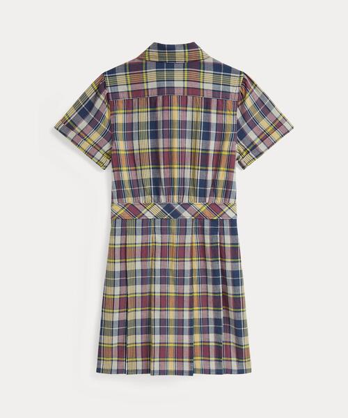 2024AW✨ラルフローレン　チェック コットンブレンド シャツドレス　4 チェック コットン シャツドレス（シャツワンピース）｜POLO RALPH