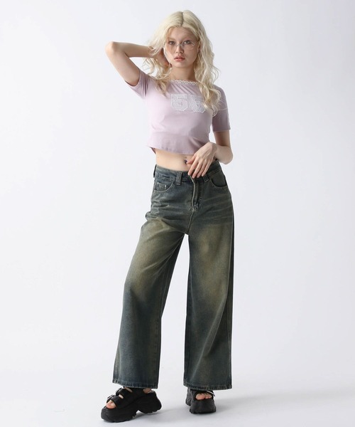 FOREVER 21(フォーエバー トゥエンティーワン)の「【2025SS】フーディコンパクトTシャツ(Tシャツ/カットソー・レディース・グレー/ブルー/ピンク・FREE)」の21枚目の写真